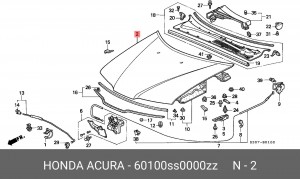 Капот двигателя 60100SS0000ZZ HONDA
