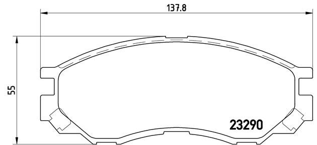 Комплект тормозных колодок, диско P54020 BREMBO