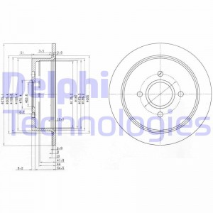 Тормозной диск BG2781 DELPHI