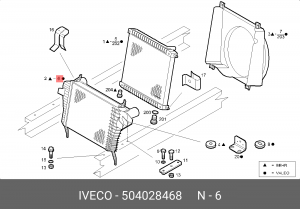 Интеркулер 504028468 IVECO