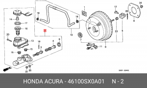 Главный тормозной цилиндр 46100SX0A01 HONDA