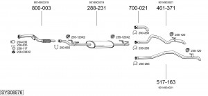 Выпускной трубопровод 783941 BOSAL