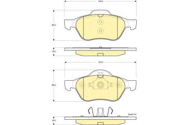 Комплект тормозных колодок, диско 6115402 GIRLING