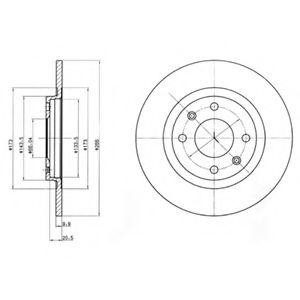 Тормозной диск BG2308 DELPHI
