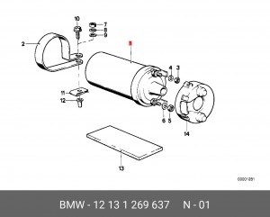 Катушка зажигания 12 13 1 269 637 BMW