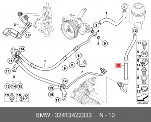 Шланг ГУР 32 41 3 422 333 BMW