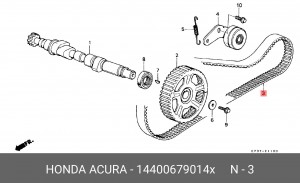 Ремень ГРМ - газораспределительного механизма 14400679014X HONDA