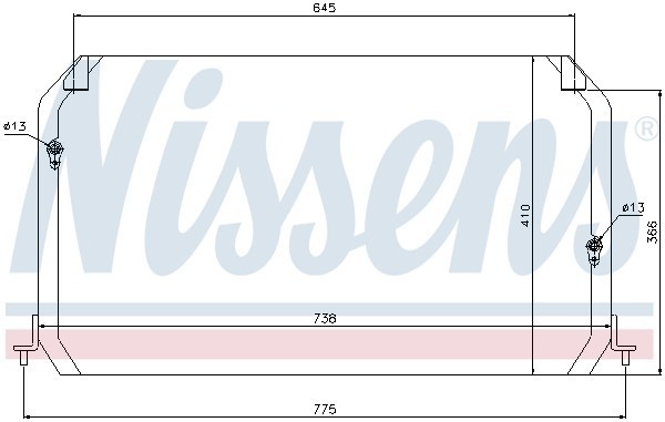 Конденсатор, кондиционер 94026 NISSENS