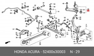 Рычаг независимой подвески колеса, подвеска колеса 52400S30003 HONDA