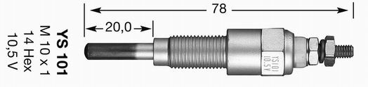 Свеча накаливания 5825 NGK NTK