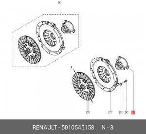 Комплект сцепления 5010545158 RENAULT