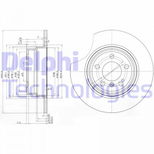Тормозной диск BG3629 DELPHI
