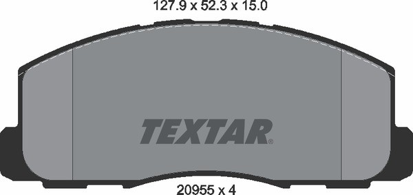 Комплект тормозных колодок, диско 2095501 TEXTAR