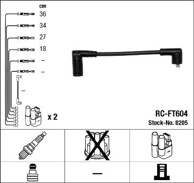 Ккомплект проводов зажигания 8205 NGK NTK