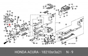 Выпускной трубопровод 18210SR3A21 HONDA