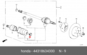 Деталь 44318634300 HONDA