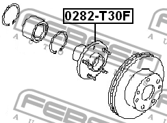 Ступица колеса 0282-T30F FEBEST