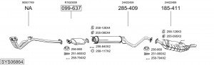 Глушитель выхлопных газов конечный 282759 BOSAL