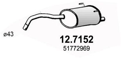 Глушитель выхлопных газов конечный 127152 ASSO