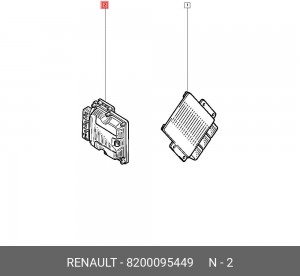 Блок управления, система впрыска 8200095449 RENAULT