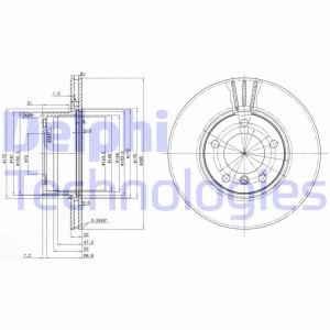 Тормозной диск BG3043 DELPHI