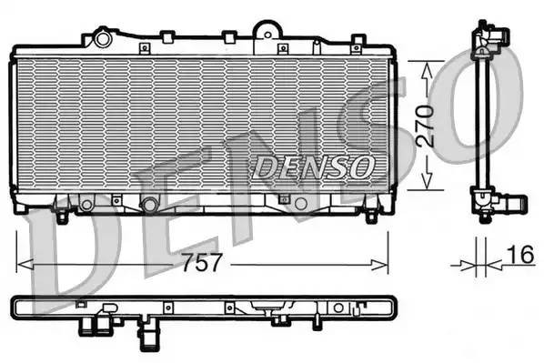 Радиатор, охлаждение двигател DRM09090 DENSO