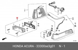 Фонарь указателя поворота 33300SE3G01 HONDA