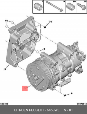 Компрессор кондиционера 6453 WL CITROEN PEUGEOT