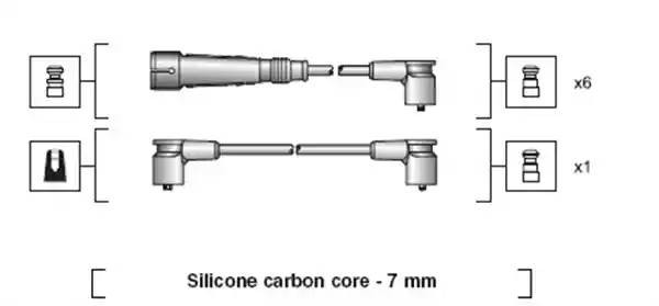 Ккомплект проводов зажигания 941318111034 MAGNETI MARELLI