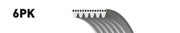 Поликлиновой ремень 6-PK-1400 GATES