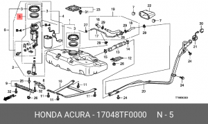 Фильтр топливный 17048TF0000 HONDA