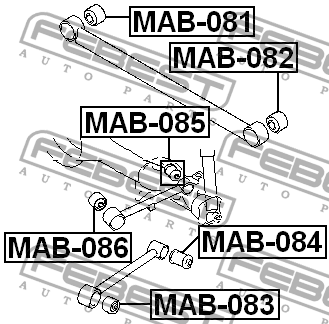 Сайлентблок MAB-081 FEBEST