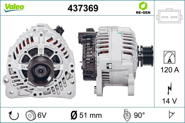 Генератор 437369 VALEO PHC