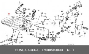 Топливный бак 17500SB3030 HONDA