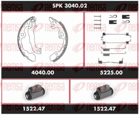 Комплект тормозных колодок SPK304002 REMSA