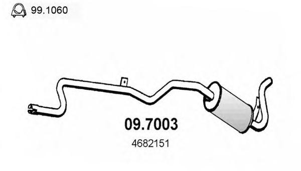 Глушитель выхлопных газов конечный 097003 ASSO