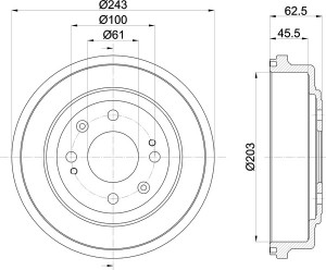 Тормозной барабан MBD042 MINTEX