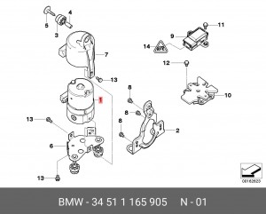 Гидравлический насос, регулировка динамики движения 34 51 1 165 905 BMW