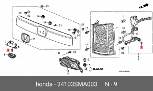 Лампа 34103SMA003 HONDA