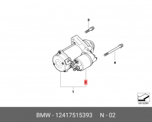 Реле втягивающее стартера 12 41 7 515 393 BMW