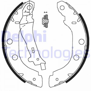 Комплект тормозных колодок LS1828 DELPHI