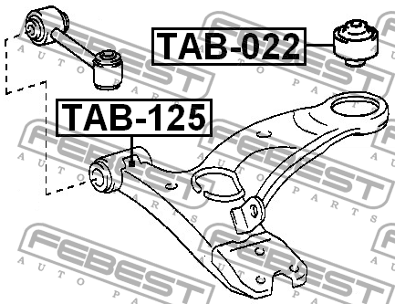 Сайлентблок рычага подвески TAB-125 FEBEST