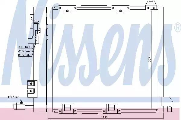 Конденсатор, кондиционер 94385 NISSENS