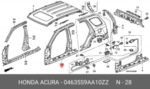 Панель кузова 04635S9AA10ZZ HONDA