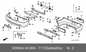 Носитель, буфер 71130S84A00ZZ HONDA