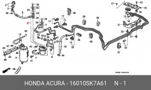 Топливный фильтр 16010SK7A61 HONDA