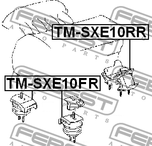 Подушка двигателя TM-SXE10FR FEBEST