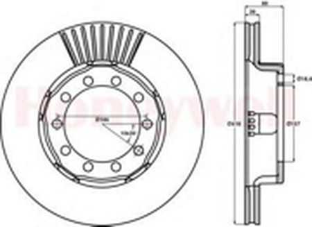 Тормозной диск 567120B BENDIX JURID