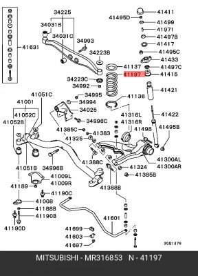 Пружина подвески MR316853 MITSUBISHI