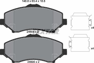Колодки тормозные дисковые 2460401 TEXTAR